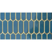 BLUE METALLIC SCALES DECOR 30x60